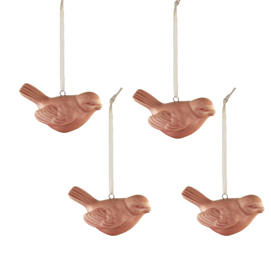 Ptáček růžový, 4ks X1301-05