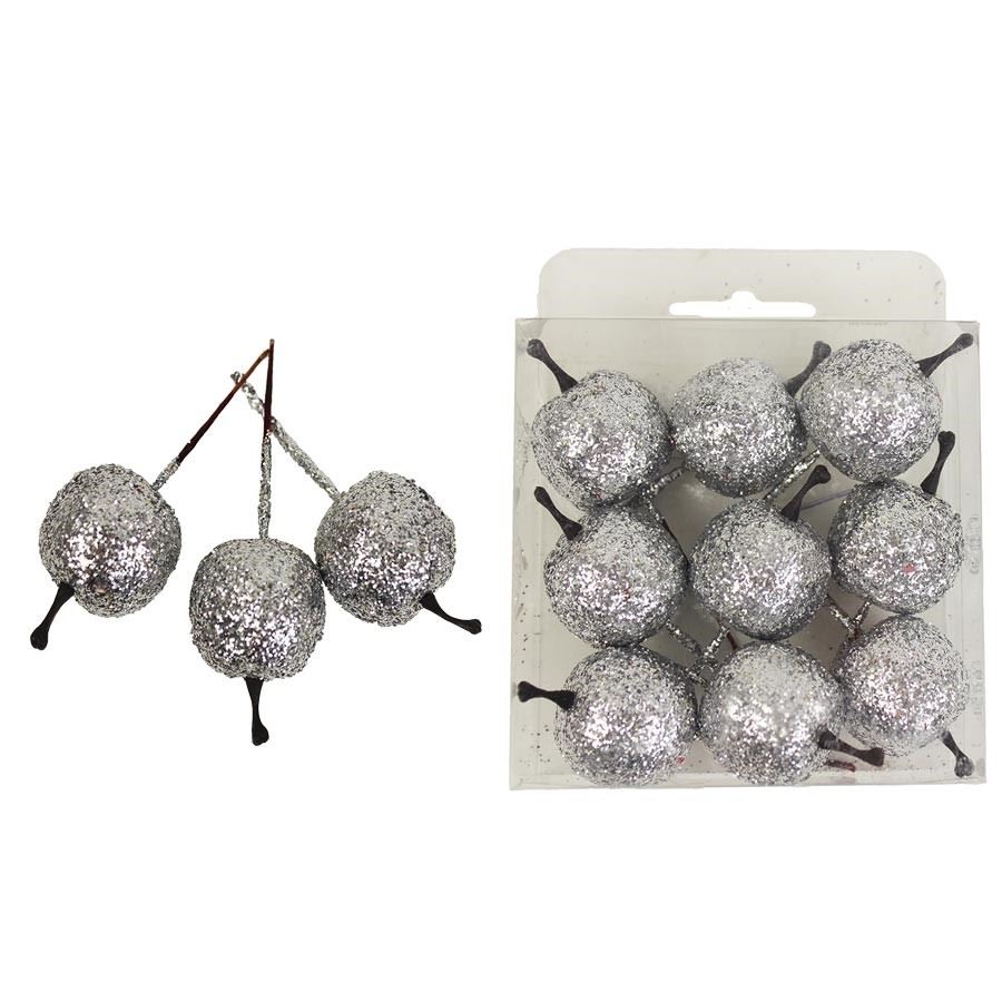 Dekorace jablko, 9ks X1667/ST