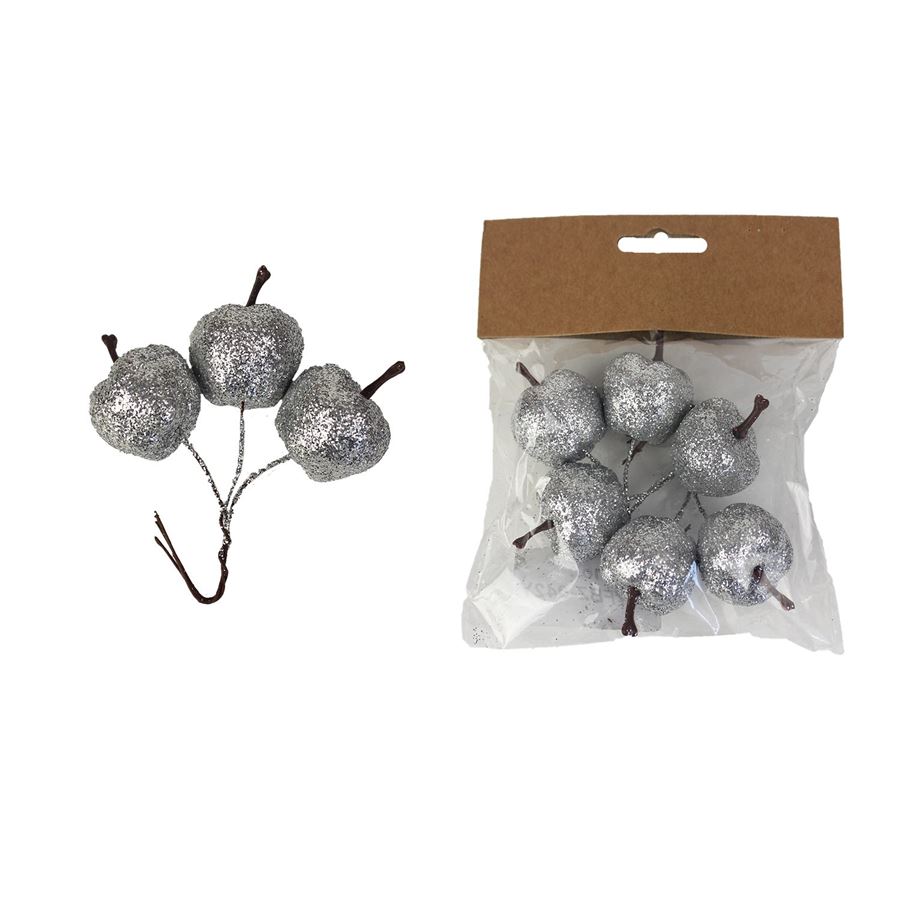 Dekorace jablko 6 ks X2997-28