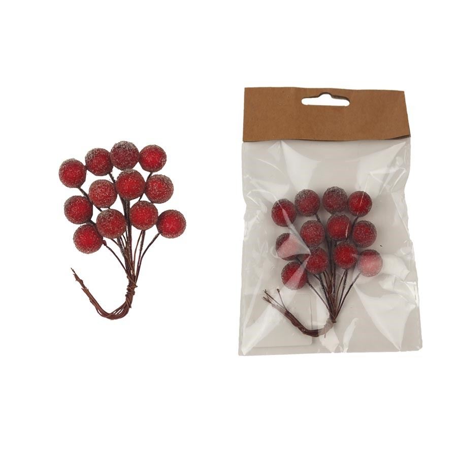 Dekorace s bobulemi, 12 ks X4415