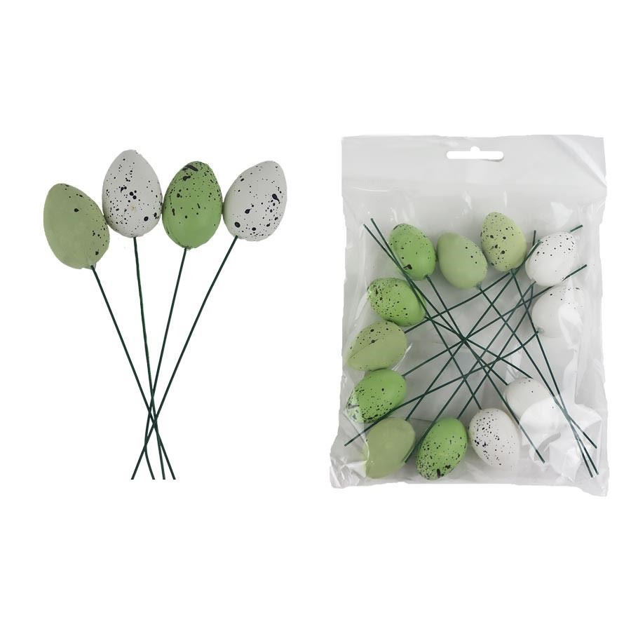 Velikonoční vajíčka - zápich, 12 ks X4751-15