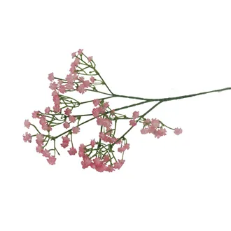 Umělá květina Gypsophila nevěstin závoj -  růžová - dekorativní větev X4917-07