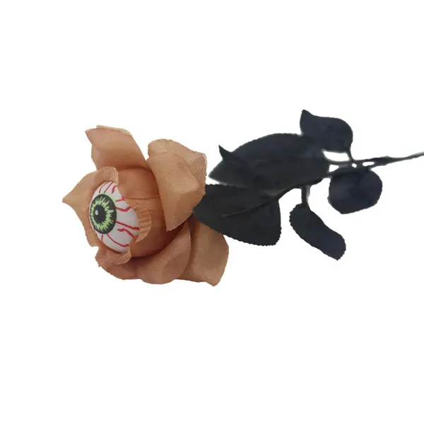 Umělá růže s okem dekorace na Halloween X7013