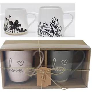 Hrnek kytka mix, 2 ks X8140