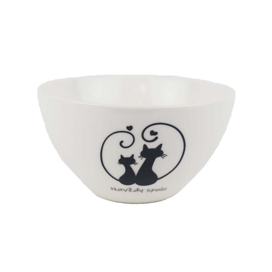Porcelánová miska kočky X8722